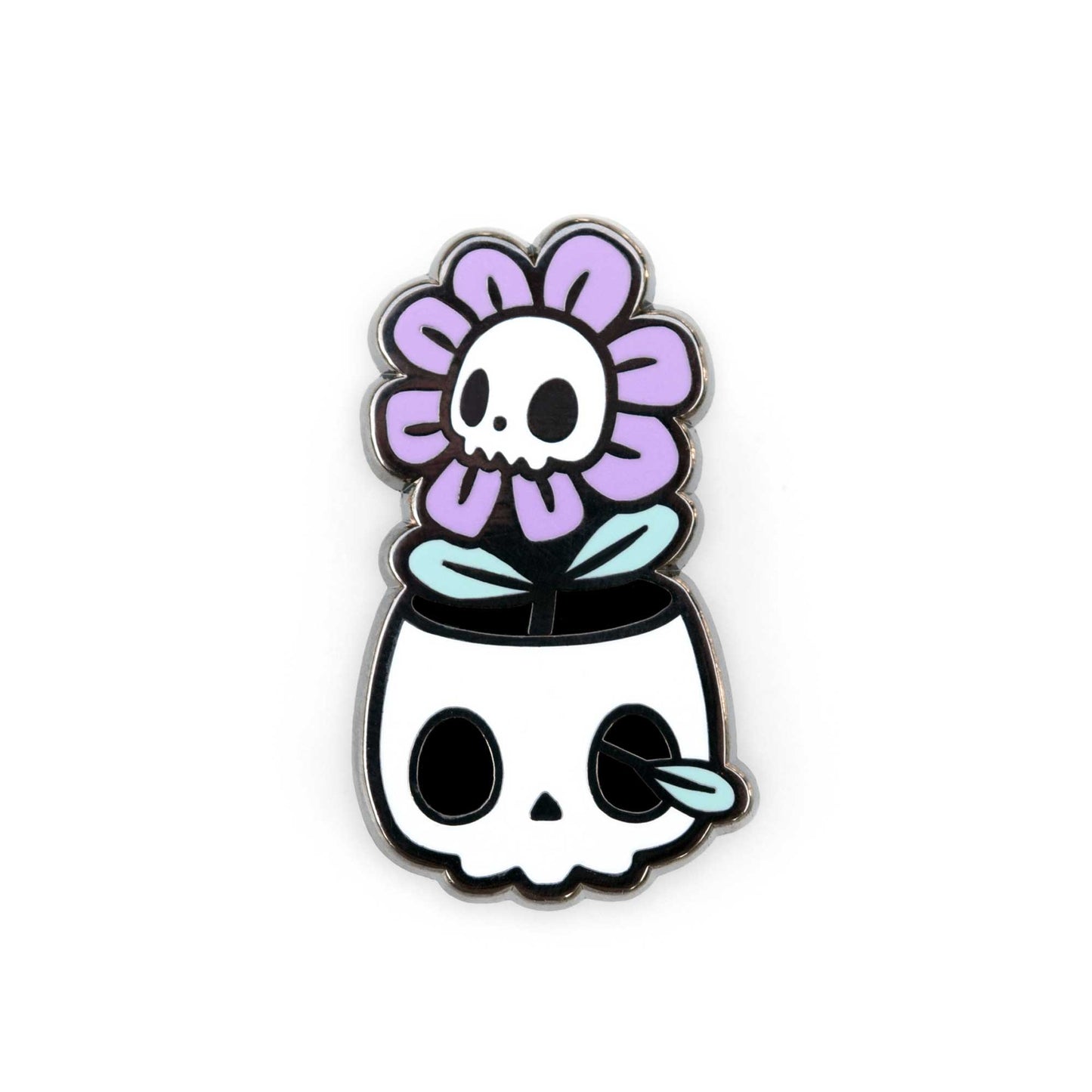 Skull Planter Enamel Pin