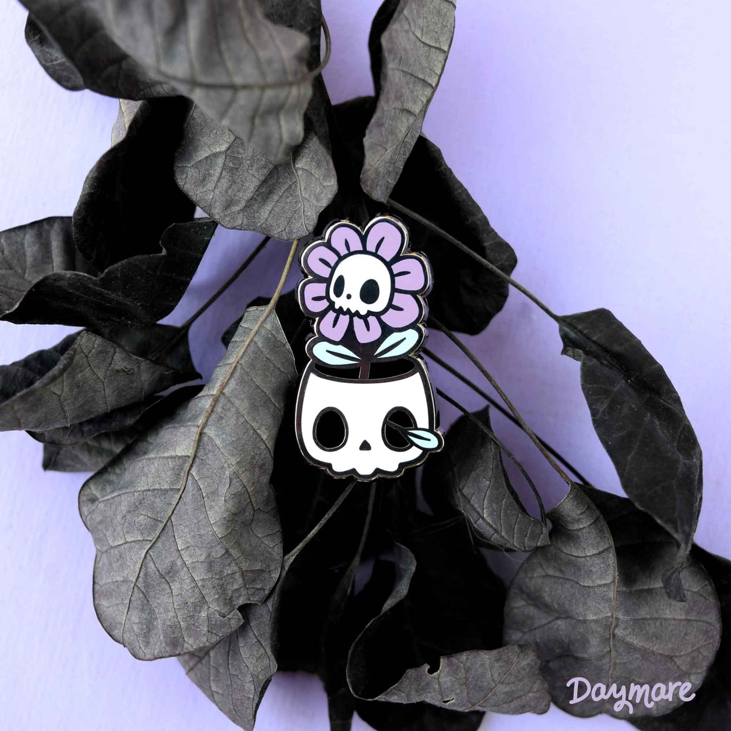 Skull Planter Enamel Pin