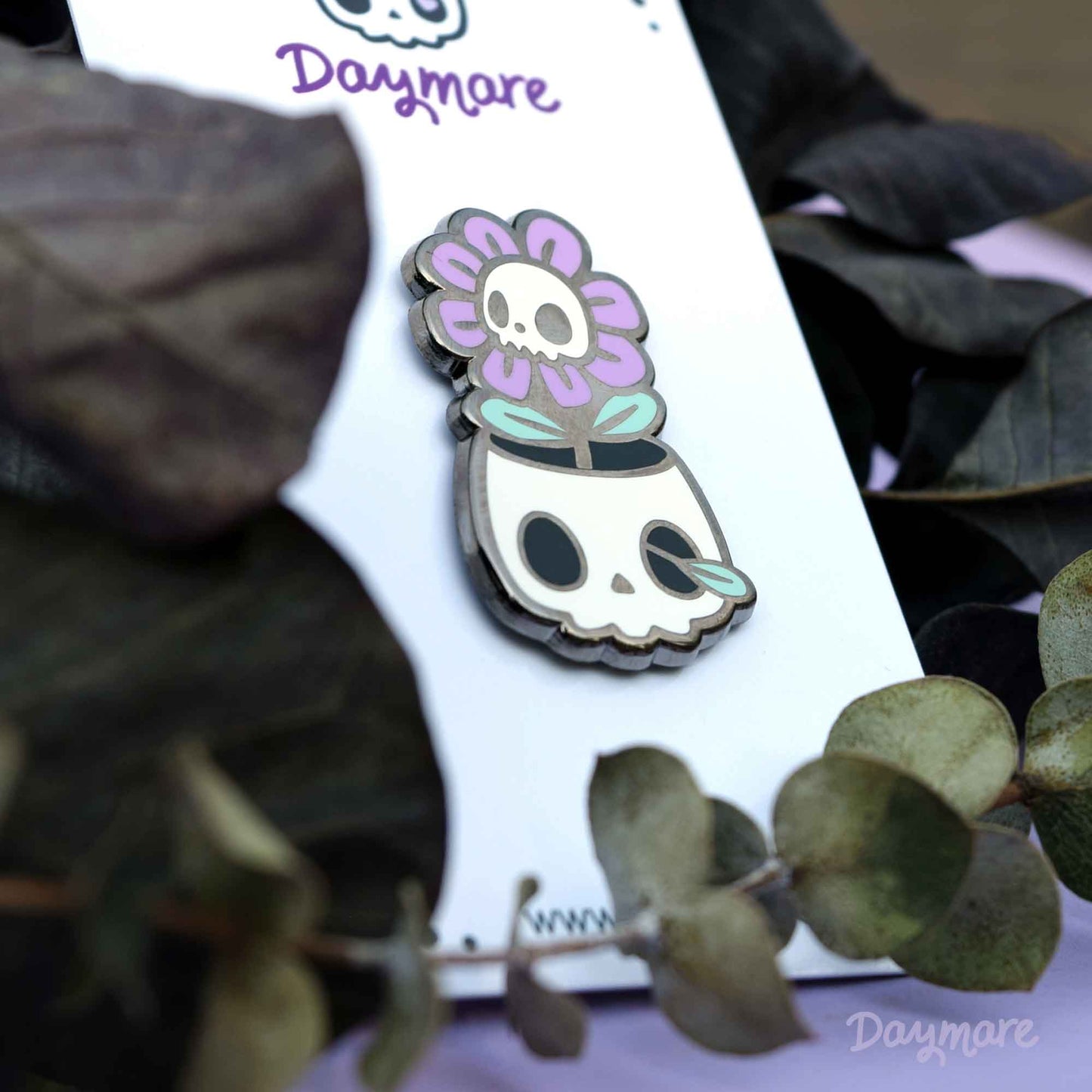 Skull Planter Enamel Pin